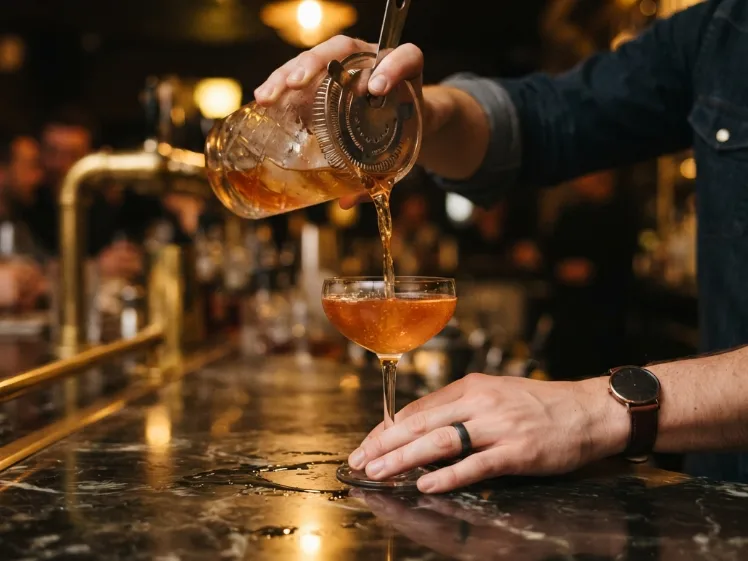 Bartender en servicio realizado en Malaga
