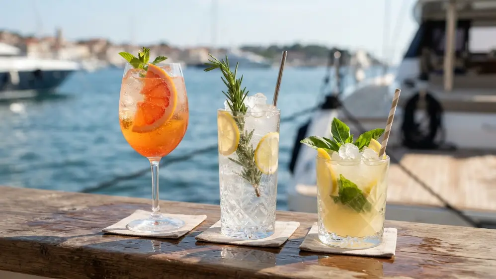 Cócteles de autor y mocktail para un evento náutico