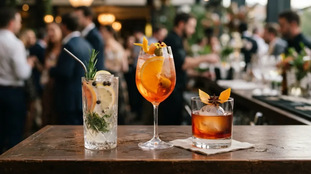 Tendencias de coctelería 2026 en una barra para eventos